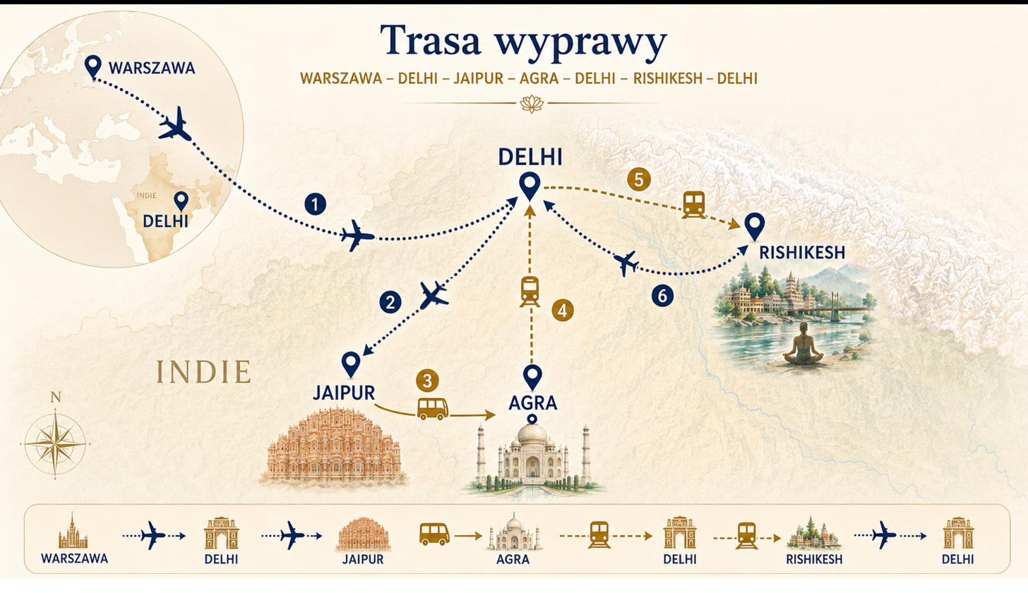Mapa trasy wyprawy